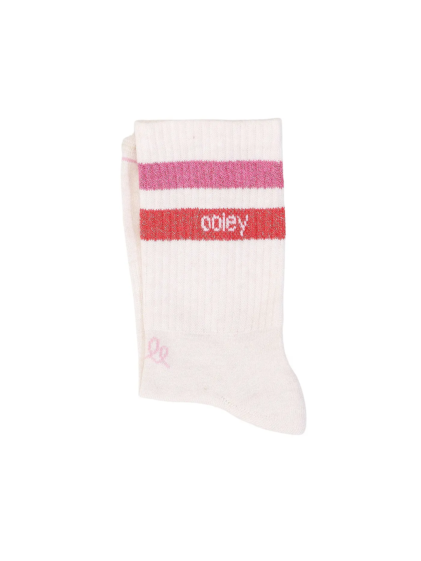 OOLEY | Socken STREETMOOD lilac glitter | weiss